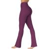 imageSunzel Mini Flare Leggings for Women V Crossover Mid Rise Workout Flared Yoga Pants with Tummy Control and Wide LegCherry Red