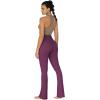 imageSunzel Mini Flare Leggings for Women V Crossover Mid Rise Workout Flared Yoga Pants with Tummy Control and Wide LegCherry Red
