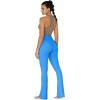 imageSunzel Mini Flare Leggings for Women V Crossover Mid Rise Workout Flared Yoga Pants with Tummy Control and Wide LegClassic Blue
