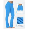imageSunzel Mini Flare Leggings for Women V Crossover Mid Rise Workout Flared Yoga Pants with Tummy Control and Wide LegClassic Blue