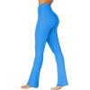 imageSunzel Mini Flare Leggings for Women V Crossover Mid Rise Workout Flared Yoga Pants with Tummy Control and Wide LegClassic Blue