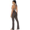imageSunzel Mini Flare Leggings for Women V Crossover Mid Rise Workout Flared Yoga Pants with Tummy Control and Wide LegSeal Brown