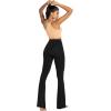 imageSunzel Sunzfly Flare Leggings for Women Cross Over High Waisted Yoga Pants with Wide Leg and Tummy Control for WorkoutBlack