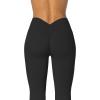 imageSunzel Sunzfly Flare Leggings for Women Cross Over High Waisted Yoga Pants with Wide Leg and Tummy Control for WorkoutBlack