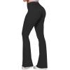 imageSunzel Sunzfly Flare Leggings for Women Cross Over High Waisted Yoga Pants with Wide Leg and Tummy Control for WorkoutBlack