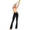 imageSunzel Sunzfly Flare Leggings for Women Cross Over High Waisted Yoga Pants with Wide Leg and Tummy Control for WorkoutBlack