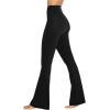 imageSunzel Sunzfly Flare Leggings for Women Cross Over High Waisted Yoga Pants with Wide Leg and Tummy Control for WorkoutBlack