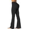 imageSunzel Sunzfly Flare Leggings for Women Cross Over High Waisted Yoga Pants with Wide Leg and Tummy Control for WorkoutBlack