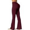 imageSunzel Sunzfly Flare Leggings for Women Cross Over High Waisted Yoga Pants with Wide Leg and Tummy Control for WorkoutBlack Cherry