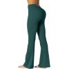 imageSunzel Sunzfly Flare Leggings for Women Cross Over High Waisted Yoga Pants with Wide Leg and Tummy Control for WorkoutForest Green