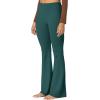 imageSunzel Sunzfly Flare Leggings for Women Cross Over High Waisted Yoga Pants with Wide Leg and Tummy Control for WorkoutForest Green