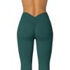 imageSunzel Sunzfly Flare Leggings for Women Cross Over High Waisted Yoga Pants with Wide Leg and Tummy Control for WorkoutForest Green