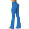 imageSunzel Sunzfly Flare Leggings for Women Cross Over High Waisted Yoga Pants with Wide Leg and Tummy Control for WorkoutFrench Blue