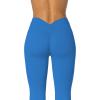 imageSunzel Sunzfly Flare Leggings for Women Cross Over High Waisted Yoga Pants with Wide Leg and Tummy Control for WorkoutFrench Blue