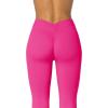 imageSunzel Sunzfly Flare Leggings for Women Cross Over High Waisted Yoga Pants with Wide Leg and Tummy Control for WorkoutHot Pink