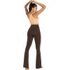 imageSunzel Sunzfly Flare Leggings for Women Cross Over High Waisted Yoga Pants with Wide Leg and Tummy Control for WorkoutSeal Brown