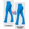 imageSunzel Sunzfly No Front Seam Mini Flare Leggings for Women Invisible Butt Scrunch Flared Yoga Pants with Tummy ControlClassic Blue