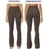 imageSunzel Sunzfly No Front Seam Mini Flare Leggings for Women Invisible Butt Scrunch Flared Yoga Pants with Tummy ControlSeal Brown