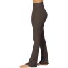 imageSunzel Sunzfly No Front Seam Mini Flare Leggings for Women Invisible Butt Scrunch Flared Yoga Pants with Tummy ControlSeal Brown
