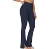 imageSunzel Sunzfly Split Hem Flare Leggings for Women High Waisted Casual Bootcut Flared Yoga Pants with Tummy ControlAsh Blue