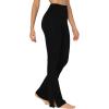 imageSunzel Sunzfly Split Hem Flare Leggings for Women High Waisted Casual Bootcut Flared Yoga Pants with Tummy ControlBlack