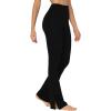 imageSunzel Sunzfly Split Hem Flare Leggings for Women High Waisted Casual Bootcut Flared Yoga Pants with Tummy ControlBlack