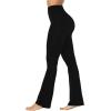 imageSunzel Sunzfly Split Hem Flare Leggings for Women High Waisted Casual Bootcut Flared Yoga Pants with Tummy ControlBlack