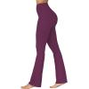 imageSunzel Sunzfly Split Hem Flare Leggings for Women High Waisted Casual Bootcut Flared Yoga Pants with Tummy ControlCherry Red