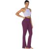 imageSunzel Sunzfly Split Hem Flare Leggings for Women High Waisted Casual Bootcut Flared Yoga Pants with Tummy ControlCherry Red