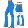 imageSunzel Sunzfly Split Hem Flare Leggings for Women High Waisted Casual Bootcut Flared Yoga Pants with Tummy ControlClassic Blue