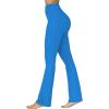imageSunzel Sunzfly Split Hem Flare Leggings for Women High Waisted Casual Bootcut Flared Yoga Pants with Tummy ControlClassic Blue