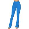 imageSunzel Sunzfly Split Hem Flare Leggings for Women High Waisted Casual Bootcut Flared Yoga Pants with Tummy ControlClassic Blue