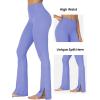 imageSunzel Sunzfly Split Hem Flare Leggings for Women High Waisted Casual Bootcut Flared Yoga Pants with Tummy ControlPeriwinkle