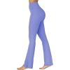 imageSunzel Sunzfly Split Hem Flare Leggings for Women High Waisted Casual Bootcut Flared Yoga Pants with Tummy ControlPeriwinkle