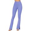 imageSunzel Sunzfly Split Hem Flare Leggings for Women High Waisted Casual Bootcut Flared Yoga Pants with Tummy ControlPeriwinkle