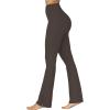 imageSunzel Sunzfly Split Hem Flare Leggings for Women High Waisted Casual Bootcut Flared Yoga Pants with Tummy ControlSeal Brown