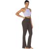 imageSunzel Sunzfly Split Hem Flare Leggings for Women High Waisted Casual Bootcut Flared Yoga Pants with Tummy ControlSeal Brown