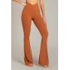 imageSunzel Womens Flare Leggings No Front Seam Flare Yoga Pants with Tummy Control Crossover High Waist and Wide LegCaramel Cafe