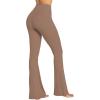 imageSunzel Womens Flare Leggings No Front Seam Flare Yoga Pants with Tummy Control Crossover High Waist and Wide LegCoca Mocha