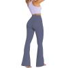 imageSunzel Womens Flare Leggings No Front Seam Flare Yoga Pants with Tummy Control Crossover High Waist and Wide LegDeep Sea Blue