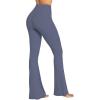 imageSunzel Womens Flare Leggings No Front Seam Flare Yoga Pants with Tummy Control Crossover High Waist and Wide LegDeep Sea Blue