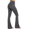 imageSunzel Womens Flare Leggings No Front Seam Flare Yoga Pants with Tummy Control Crossover High Waist and Wide LegGrey
