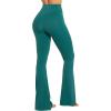 imageSunzel Womens Flare Leggings No Front Seam Flare Yoga Pants with Tummy Control Crossover High Waist and Wide LegJasper Green