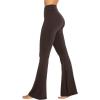 imageSunzel Womens Flare Leggings No Front Seam Flare Yoga Pants with Tummy Control Crossover High Waist and Wide LegJava Brown