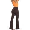 imageSunzel Womens Flare Leggings No Front Seam Flare Yoga Pants with Tummy Control Crossover High Waist and Wide LegJava Brown