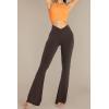 imageSunzel Womens Flare Leggings No Front Seam Flare Yoga Pants with Tummy Control Crossover High Waist and Wide LegJava Brown