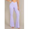 imageSunzel Womens Flare Leggings No Front Seam Flare Yoga Pants with Tummy Control Crossover High Waist and Wide LegLilac