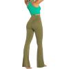 imageSunzel Womens Flare Leggings No Front Seam Flare Yoga Pants with Tummy Control Crossover High Waist and Wide LegMartini Olive