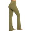 imageSunzel Womens Flare Leggings No Front Seam Flare Yoga Pants with Tummy Control Crossover High Waist and Wide LegMartini Olive