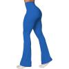 imageSunzel Flare Leggings Crossover Yoga Pants with Tummy Control HighWaisted and Wide LegClassic Blue